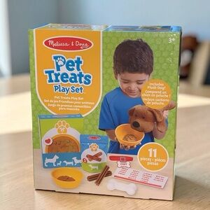 Melissa & Doug Pet Treats Play Set Plush Puppy 11 Pcs Pretend Pet Care Set